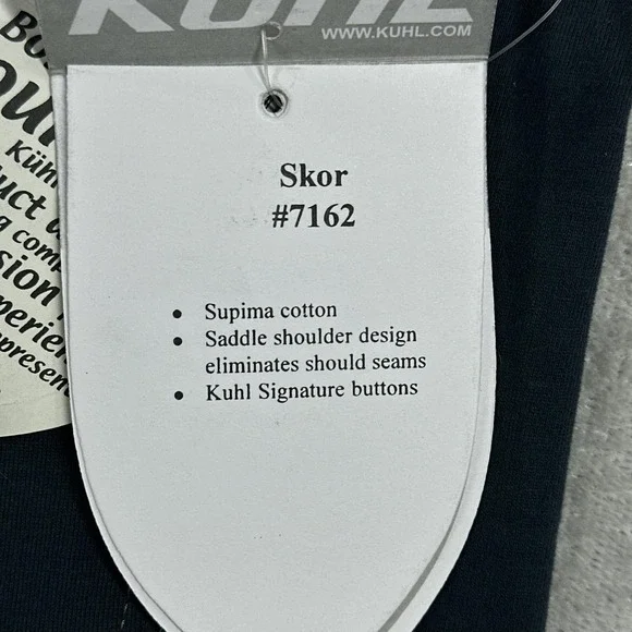 Kuhl Skor Polo Shirt Mens Small Deep River Blue Supima Cotton Casual Outdoors - Picture 8 of 12